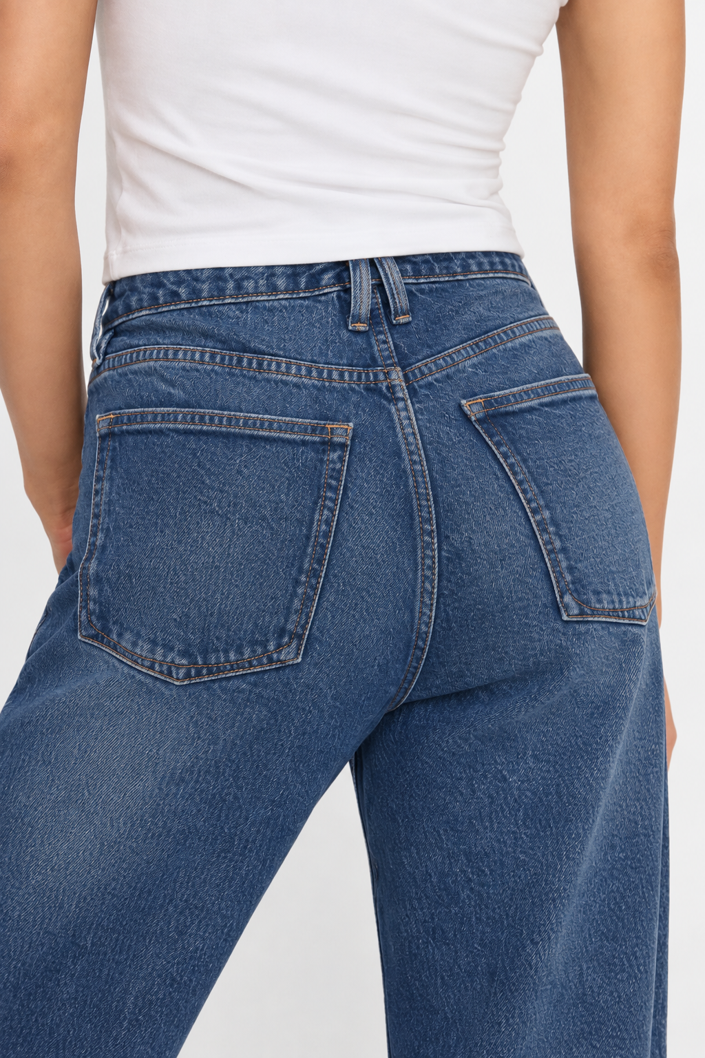 Women’s High-Waist Stretchy Wide-Leg Jeans, Soft Multi-Pocket Denim Pants for Everyday Wear
